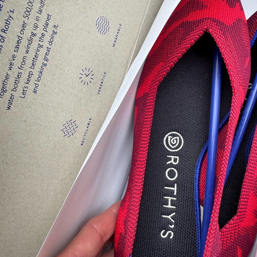 Rothy's Red and Black Flats